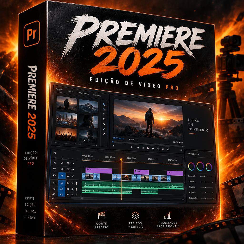 Capa do pacote Premiere 2025 de edição de vídeo
